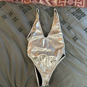 Brand new, Silver bathing suit by: Basta Surf (Sm)